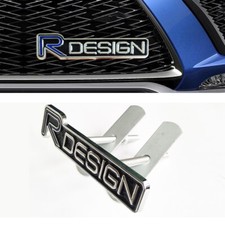 R DESIGN Alloy Grill Grille Kidney Badge BLUE METAL 3D Emblems Fits All