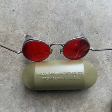 Red Welsh WW2 Goggles With