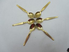 Gold Plated Tea Spoons Set Of
