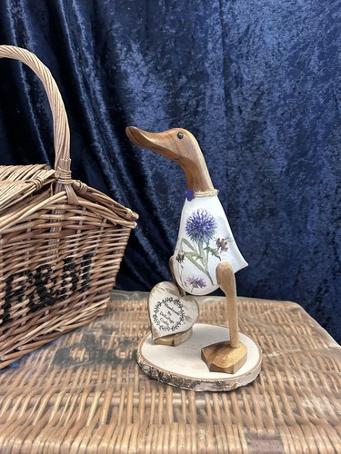 Wooden duck 24cm fairtrade - wooden,