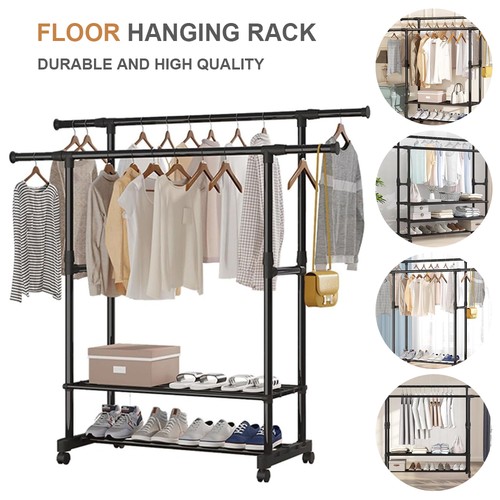 Home clothes double rail - clothes,