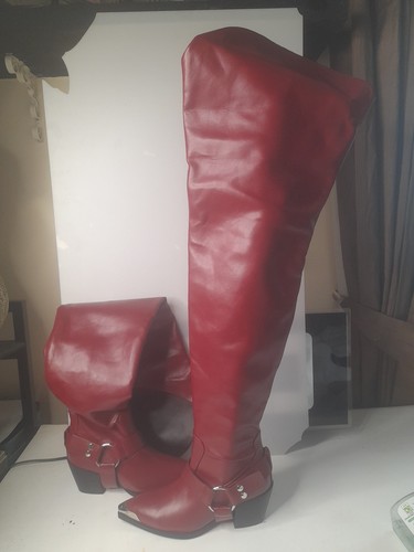 Women thigh high - high, leather