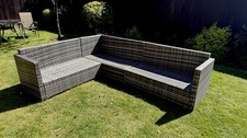 3-Piece Rattan Outdoor Garden Sofa Set – Modular Corner – Collection Only