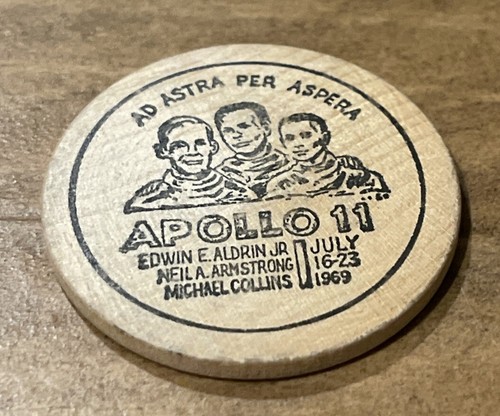 Apollo wooden nickel first - nickel,