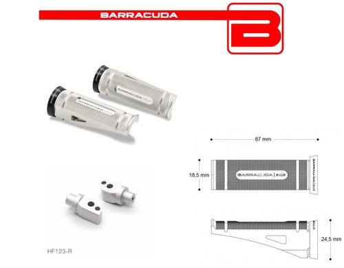 Cnc silver rear footrests for - cnc,