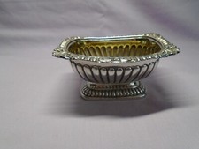 PAUL STORR?  GILT LINED SALT POSSIBLY LONDON 1829? HALLMARKS WORN BUT VISIBLE