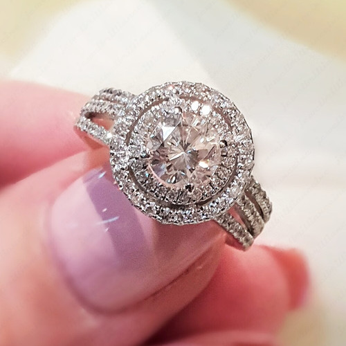 Tcw round moissanite - 1.89,
