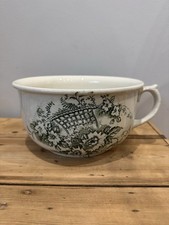 Vintage Cream & Green Chamber Pot (6)