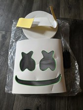 Marsh Mello-DJ Face Mask Helmet Cosplay Marshmallow Bar Music Party Costume Mask