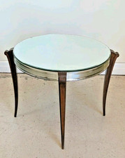 STYLISH FRENCH MIRRORED COFFEE TABLE c1950