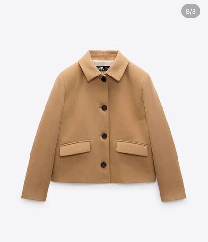 Zara brown tan jacket with - brown,