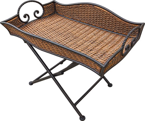 Gorgeous wicker butler tray - wicker,