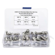 60Pcs M6  Head Screw Set Hex