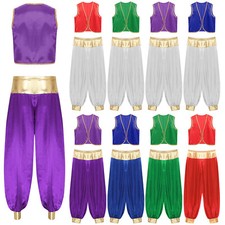 Men Suit Indian Outfits Trousers Set Arabian Performance Adult Theme Costumes