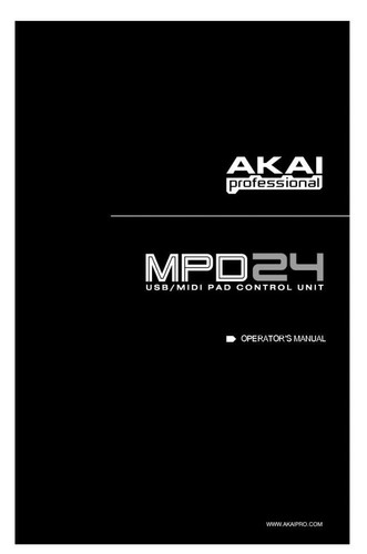 Akai mpd24 owners instruction - ,