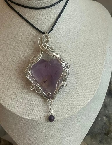 Ametrine lepidolite pendant - ametrine,