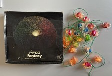VINTAGE PIFCO 20 FANTASY FIBRE OPTIC CHRISTMAS LIGHTS BOXED ALL WORKING TESTED
