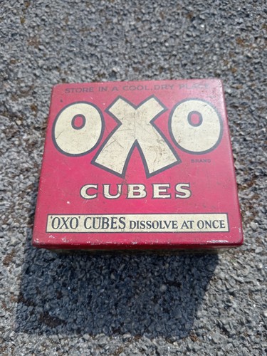 Oxo cubes metal tin - cubes,