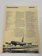 Gatwick Airport Operational Data Booklet British Airports Authority 1970s