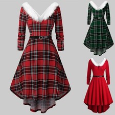 Christmas Women Fluffy Tartan