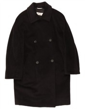 MAX MARA Womens Oversized Double Breasted Coat UK 12 Medium Black ZN08