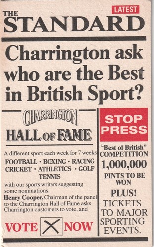 Beer mat charrington - beer,