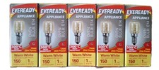 5x Eveready 25W Oven Bulb 300°C Cooker Appliance Lamp Light 25W 240V SES E14 AEG