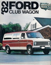 Ford Club Wagon 1982 USA Market Sales Brochure E-100 E-150 E-250 E-350