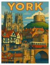 York Vintage Fridge Magnet