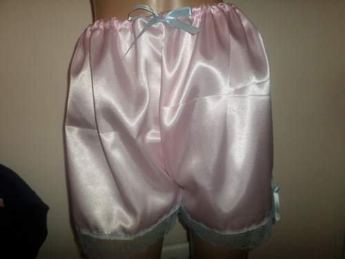 Baby pink satin blue lace - baby,