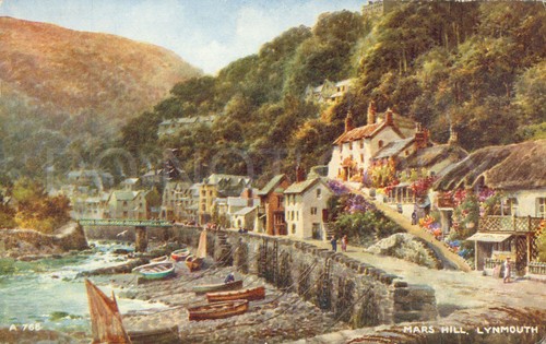 Lynmouth vintage postcard mars - vintage,