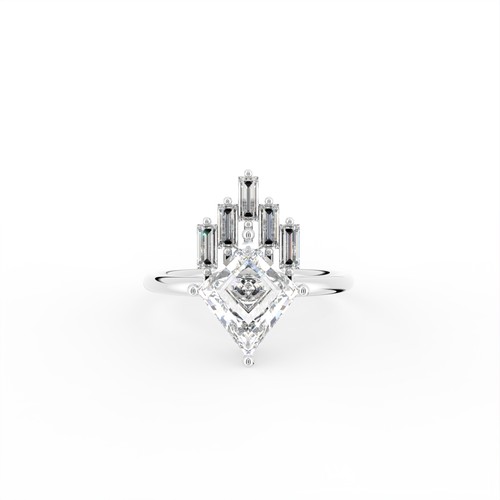 18k white gold lab grown - gold,