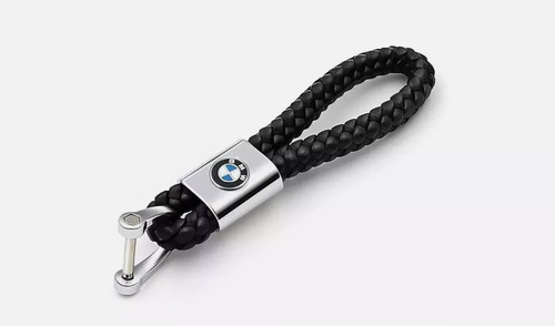 Bmw luxury leather keyring - bmw,