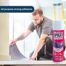 Trim Fix Heavy Duty High Temperature Strong Adhesive Upholstery Spray Glue 500ml