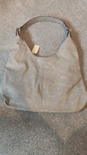Faux Leather Grey Slouch Bag
