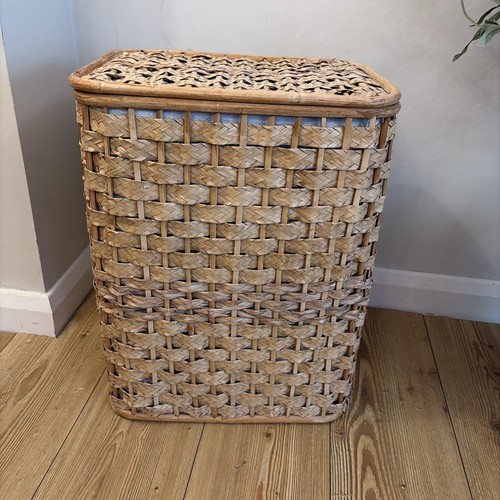 Vintage rectangle bamboo woven - vintage,