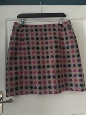BNWOT Boden Tweed By Moon Pretty  Spotty Skirt Size 14R