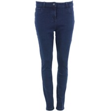 Women Jeans Slim Fit Casual Stretchy Skinny Leg Ladies Denim Blue Plain Jeggings