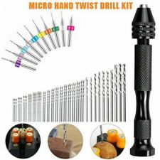 57Pcs Mini Twist Drill Bits Micro Hand Drilling Set DIY Model Craft Wood Tool