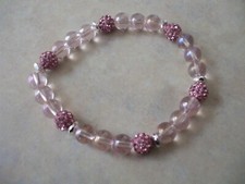 pink glass and sparkle beaded