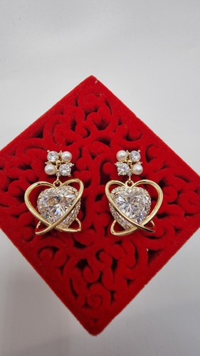 14k gold plated - plated, zirconia
