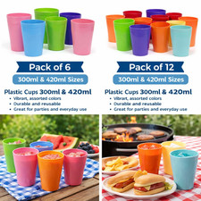 Plastic Cups Reusable Party