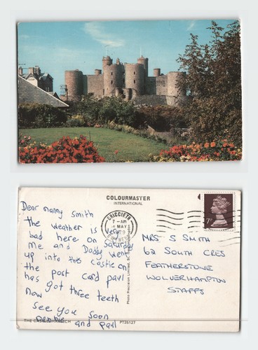 Vintage postcard harlech - vintage,