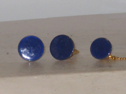 Pair vintage enamel - vintage, (?)