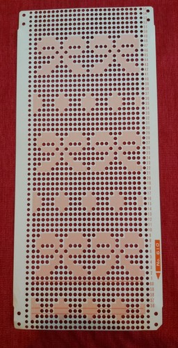 Punchcard from the - a,
