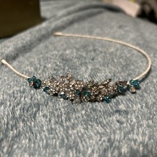 Women's Wedding Crystal Bridal Flower & Leaves Crown Headband Tiara Headdress