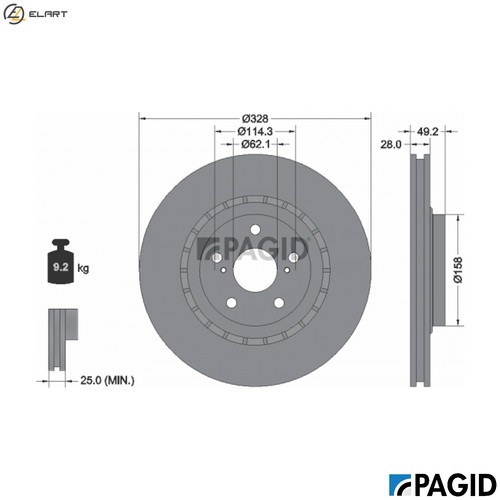Brake disc 55594nhc - 2x,