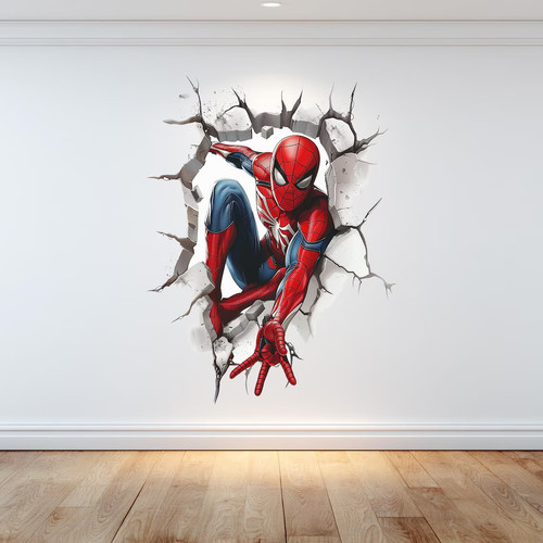 Spiderman smashing through the - through,