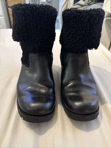 Ugg black leather boots - black, 6.5