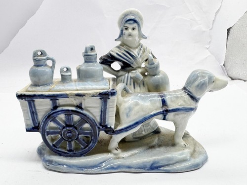 Antique blue and - and, pottery